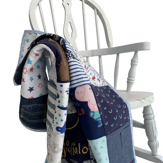 Memory Blanket Sewing Kit made from Baby clothes
