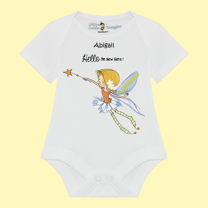 Fairy baby vest 'I'm New Here Baby'