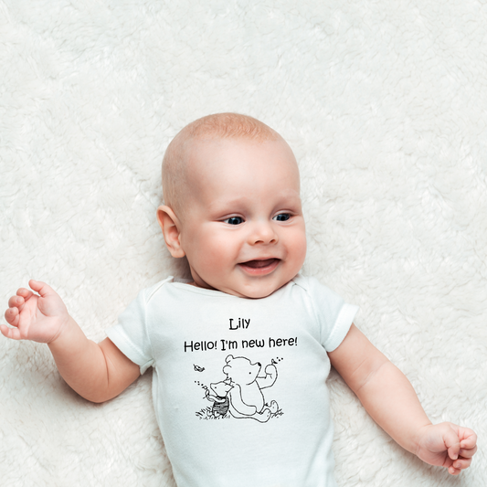 Winnie the Pooh Baby Vest I'm New Here!